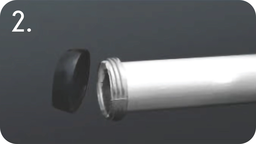 Step 2: Remove cap from sealant tube