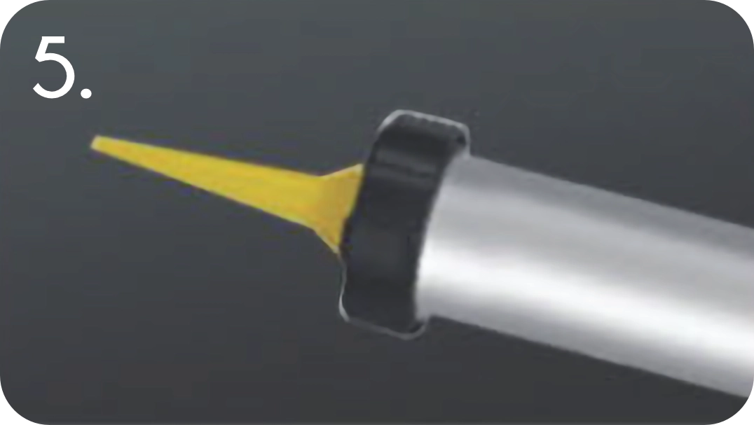 Step 5: Attach nozzle to sealant tube