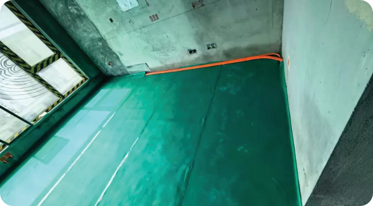 SG-DM1010 damping mat beneath floating floor finish
