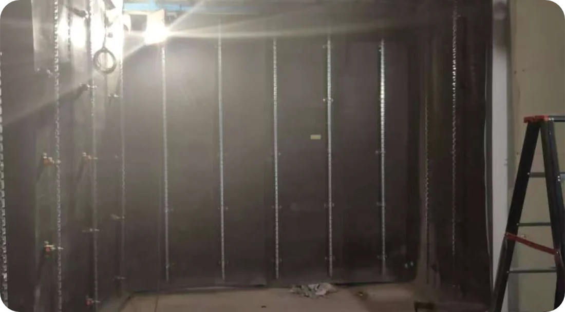 SG-DM102 damping mat applied to wall surfaces