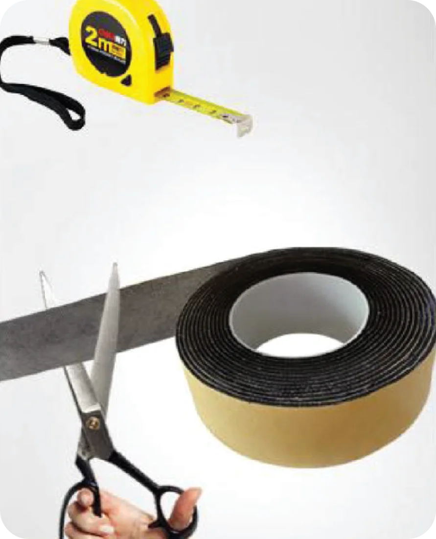 SG-DM452 damping strip applied on metal stud