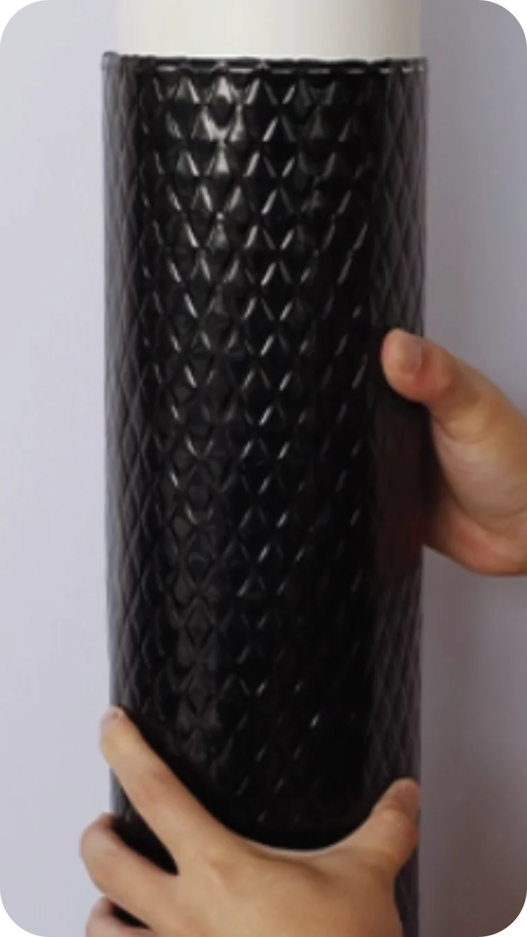 SG-DM612 damping pad rolled showing polymer texture