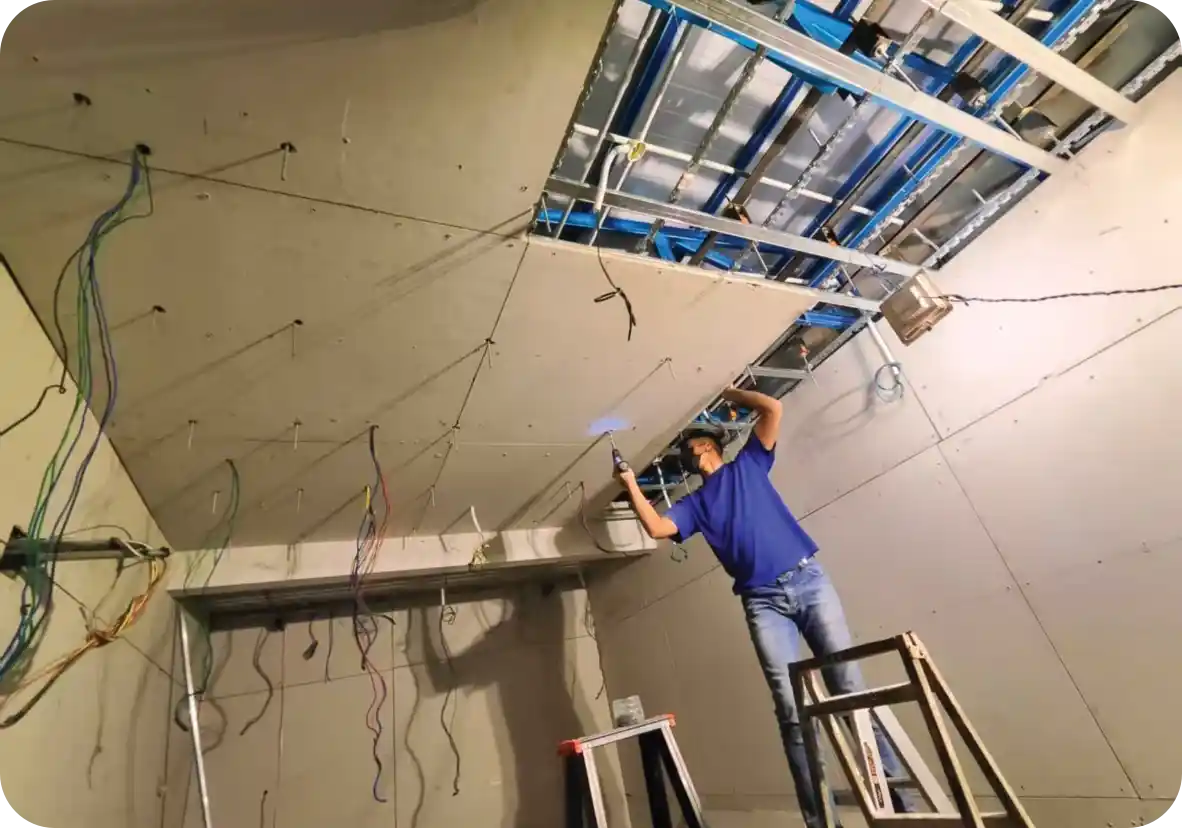 SG-E17 ceiling framework installation