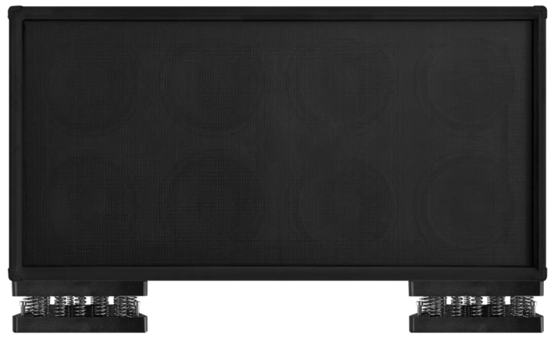 Subwoofer cabinet mounted on SG-SD27 damping pads