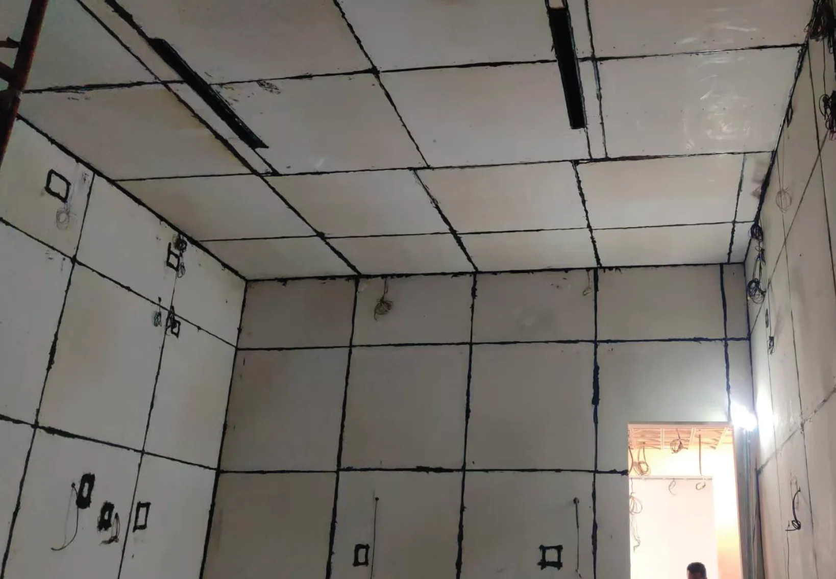 Completed home cinema entertainment room